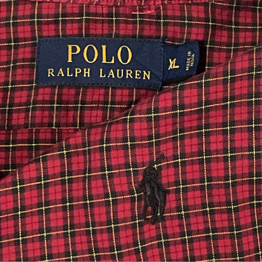 Polo Ralph Lauren Men’s XL Long Sleeve Button Up Shirt Red Plaid Preppy